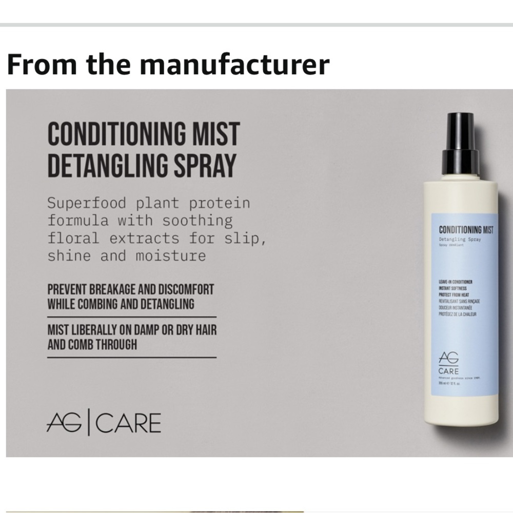 ❗️AG Care Conditioning Mist Detangling Spray NWT - Picture 4 of 16